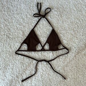 Brown bikini top